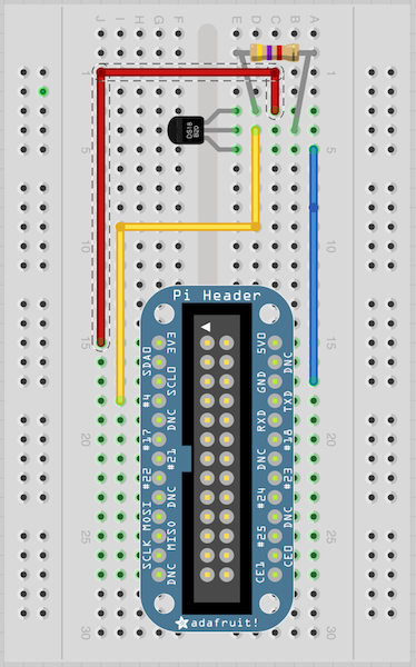 Adafruit DS18B20 wiring